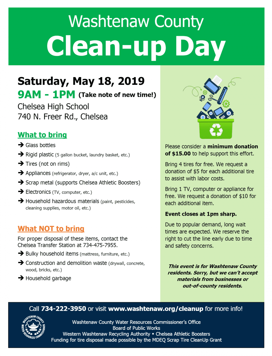 County Clean Up Day Chelsea Michigan