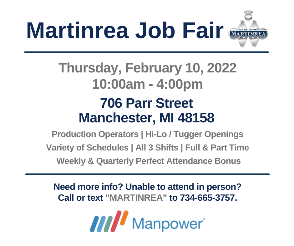 Martinrea Job Fair Chelsea Michigan
