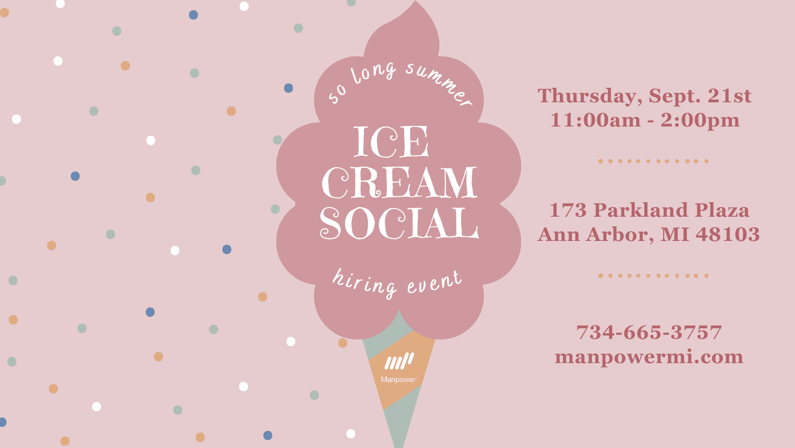 So Long, Summer! Manpower Ice Cream Social Hiring Event Chelsea