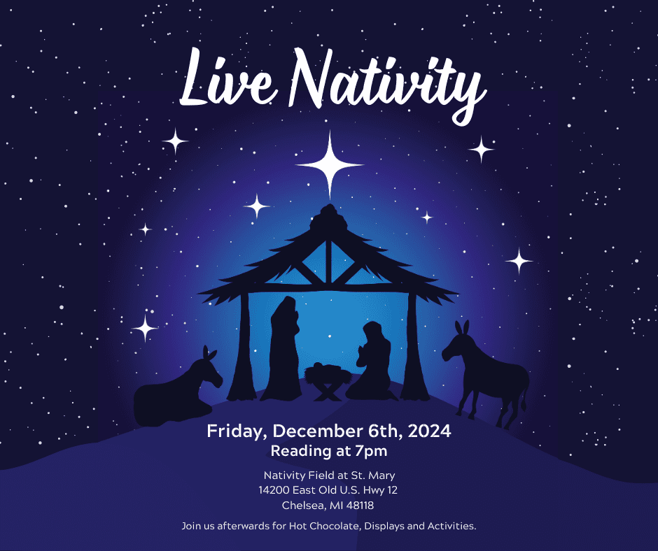 Nativity Posts Live Nativity | Chelsea Michigan | chelseamich.com