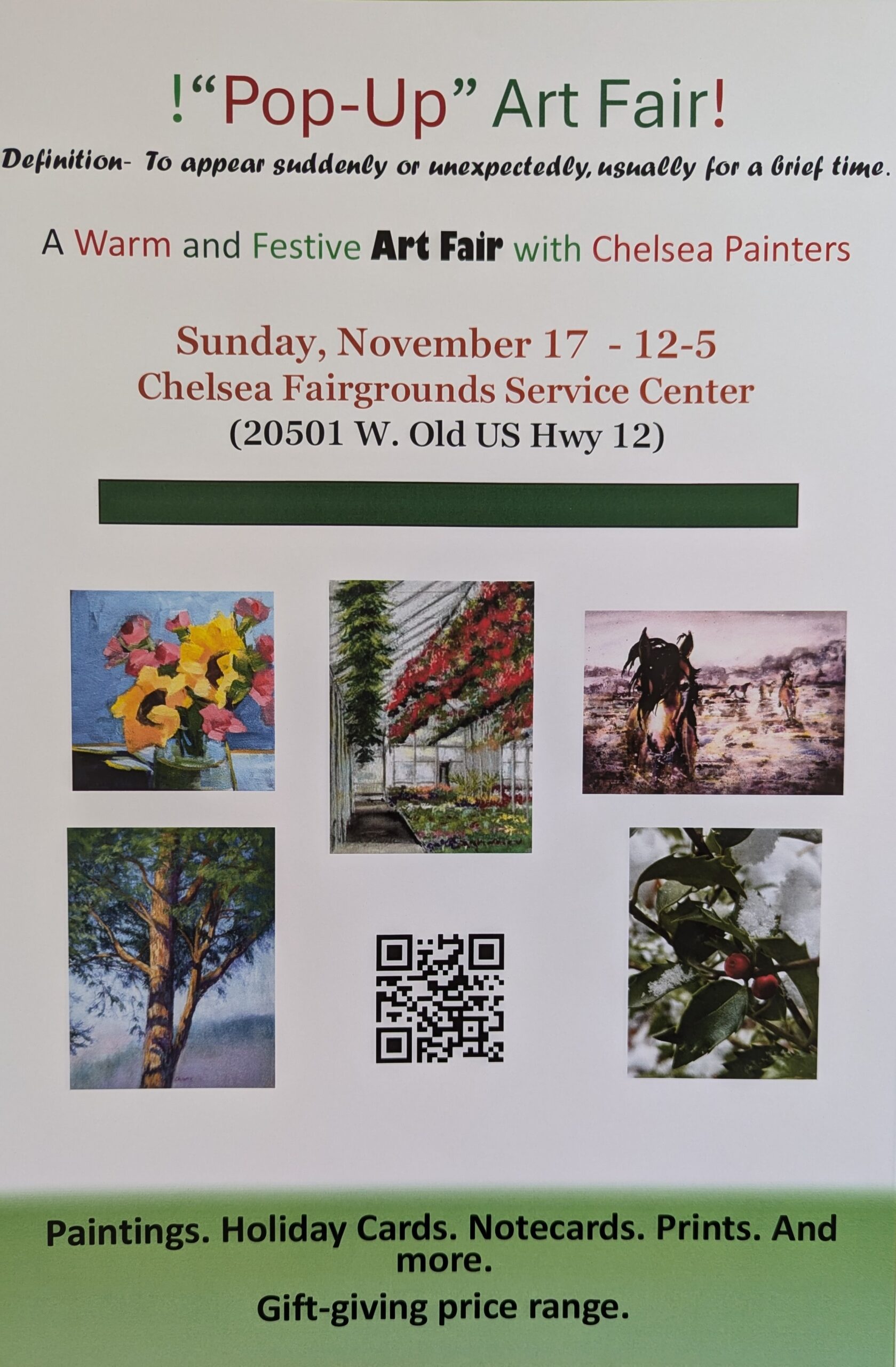 Chelsea Painters Pop Up Art Fair Chelsea Michigan